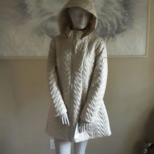 Via Spiga Zi zag Quilted allover Hooded Jacket  S